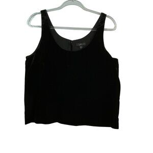 J.Crew Black Velvet Tank Top Professional Cocktail Size 10 Classic Top Luxury